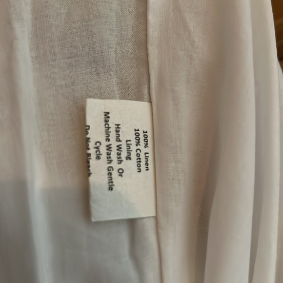Sara Campbell White Linen Dress - Picture 7 of 10